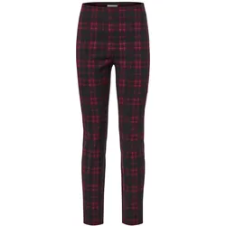 Tchibo - Karierte Stretchhose - Damen - Gr. 36 - dunkelrot/kariert