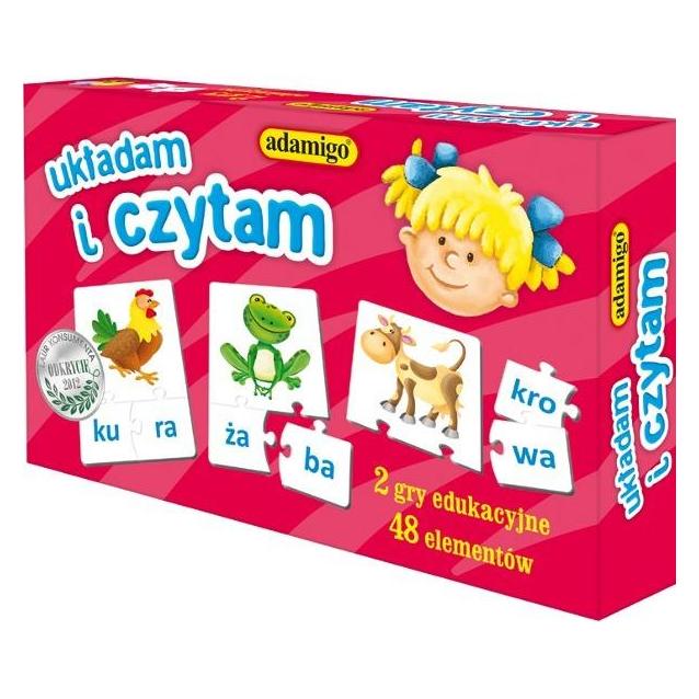 Adamigo Gra Układam i czytam (1 - 4 Spieler) (G-6618)