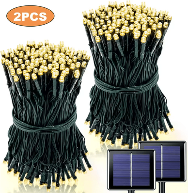 Inspire Essentials GlowCharm Solar Fairy String Lights For Garden And Holiday Decor h 39.8ft(12m) 100led