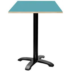 RestooTab - Stehtisch Bazila 60x60cm Dekor blau Zeder Kanten in Holzoptik