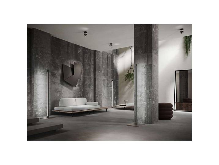 Inlay F1 Linear Lampadaire Satin Matt Black/Satin Silver - Light-Point LIGHT-POINT Design by Studio F.A. Porsche - Salon / séjour - Aluminium