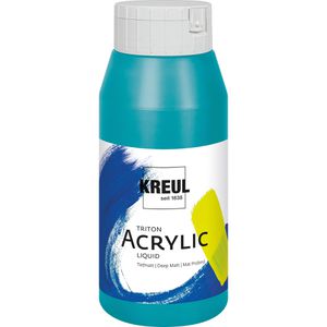Kreul Acrylfarben 17046 Triton Acrylic Liquid, türkisblau, 750ml