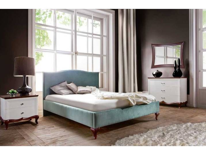 Xlmoebel Polsterbett Designer Doppelbett CL-2 mit gepolstertem Lederkopfteil (Klassisches Bett Betten - Model Classic CL-2), Hergestellt in Europa