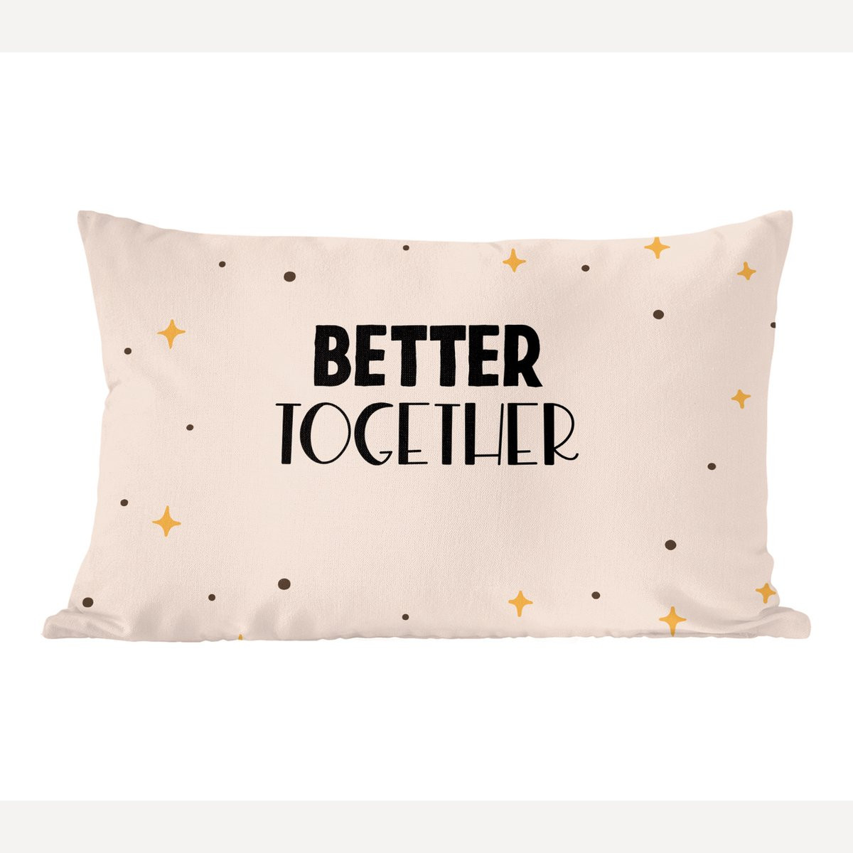 PillowMonkey Sierenkussen Better Together met Quotes - 60 x 40 cm