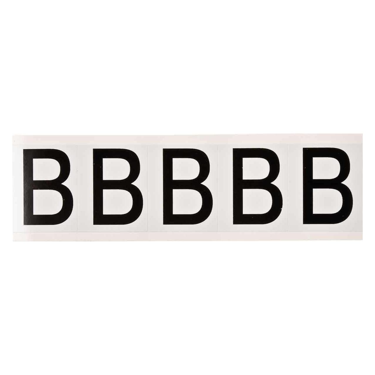 Brady 9714-B, B-946, Vinyl, Schwarz auf Weiss, Beschriftung: B, 46 x 57mm, Schrifthöhe 49mm(25 K. á (9714-B)