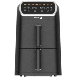 Fagor Heissluftfritteuse – – FG7503 – 8 l Fassungsvermögen – Zwei 4-l-Tanks – 8 Programme – 2600 W, Fritteuse