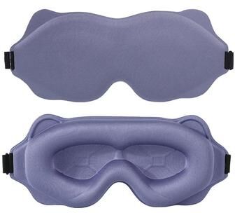 Uplifted Finds 3D Contoured Blackout Sleep Mask And Breathable Night Eye Shade purple