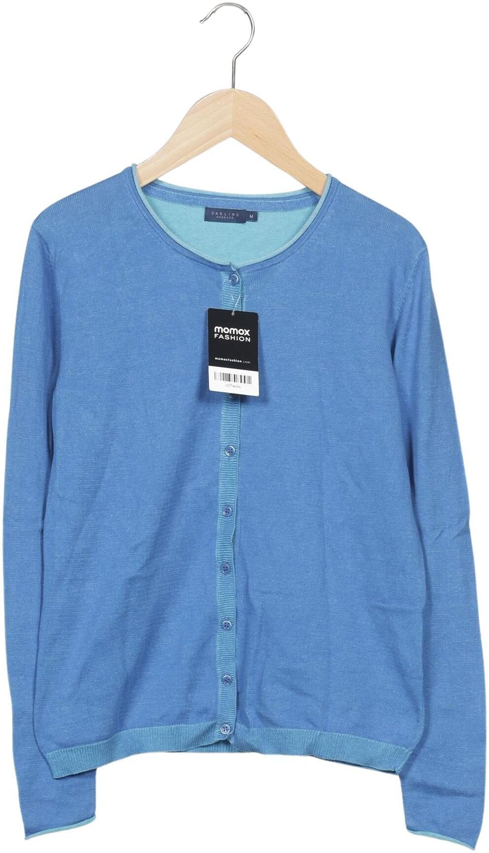 darling harbour Damen Strickjacke, Hellblau, Gr. M, Baumwolle - Second Hand