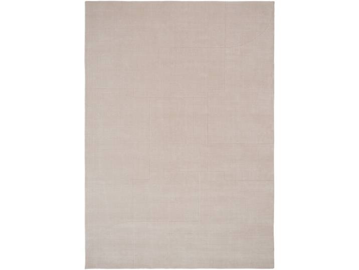 Teppich Geometric Maze beige Anderes Muster Wolle 140 x 200 cm