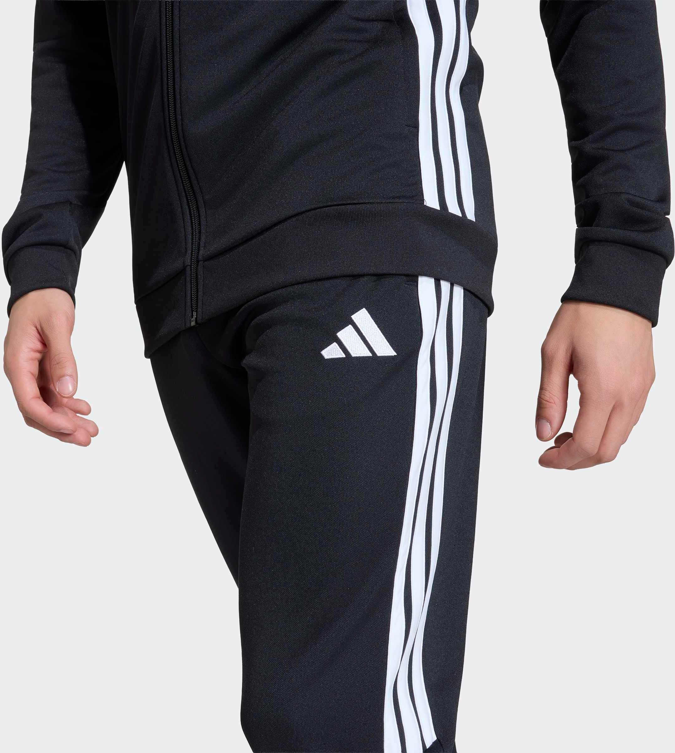 Trainingsanzug ADIDAS PERFORMANCE "TIRO ES TS", Herren, Gr. 3XL, schwarz, schwarz, weiß, Obermaterial: 100% Polyester, Sportanzüge Trainingsanzug, zweiteiliger Trainingsanzug, sportlicher Stil schwarz, schwarz, weiß 3XL