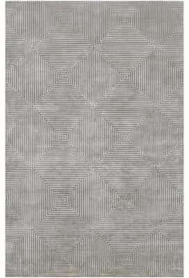 Livabliss Hand-knotted Gray Apeiro Geometric Wool Area Rug - 5' x 8' - 5' x 8'