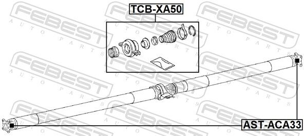 Febest Lagerung, Gelenkwelle Tcb-Xa50 Für Toyota