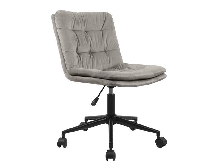 Bürodrehstuhl KATINKA 42 x 83 x 45cm Samt Henja: Grau Grau