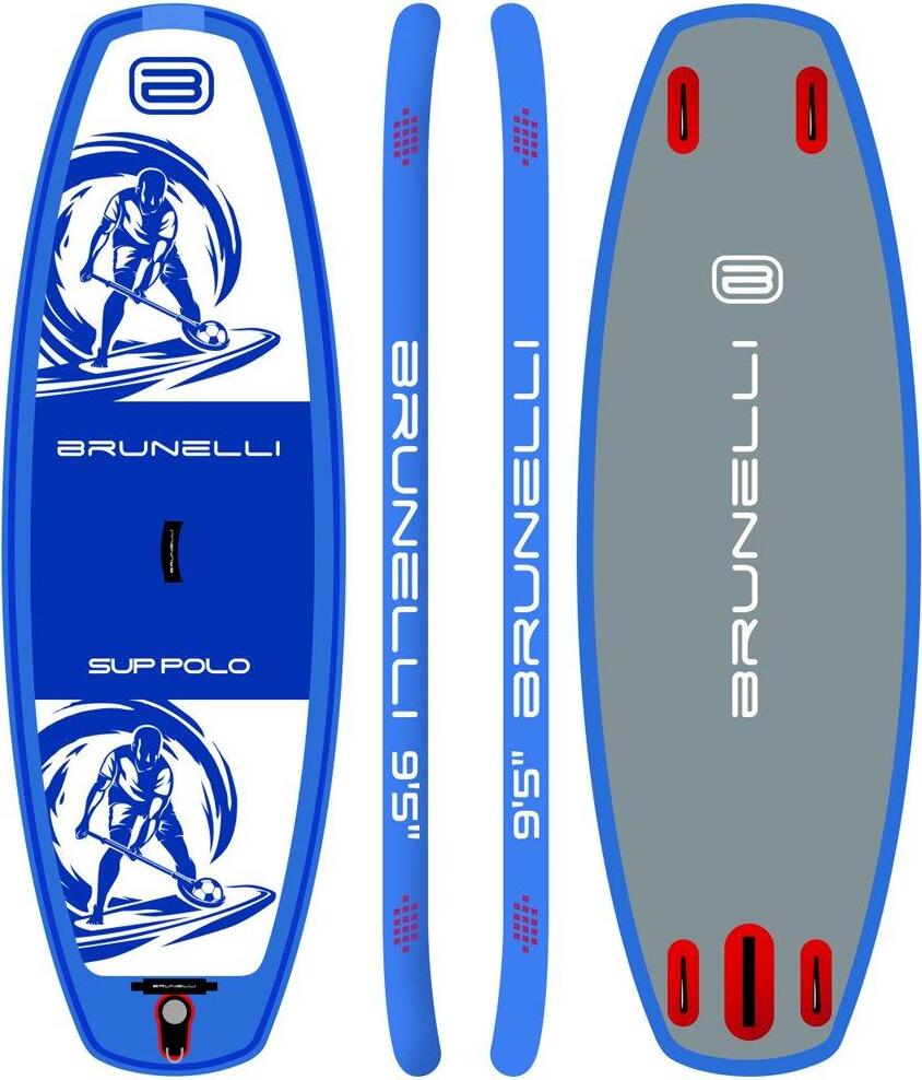 Brunelli SUP POLO BOARD iSUP Stand Up Board aufblasbar Allround Team Board blue