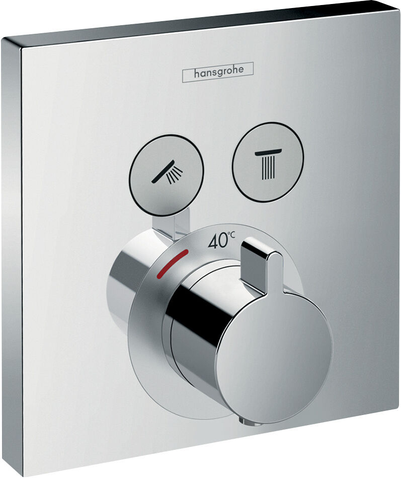 Hansgrohe ShowerSelect 15763000 Set de finition pour mitigeur thermostatique, 2 sorties