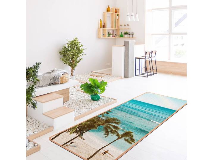 Läufer/Yogamatte Regenbogen im Paradies 183 x 61cm Türkis