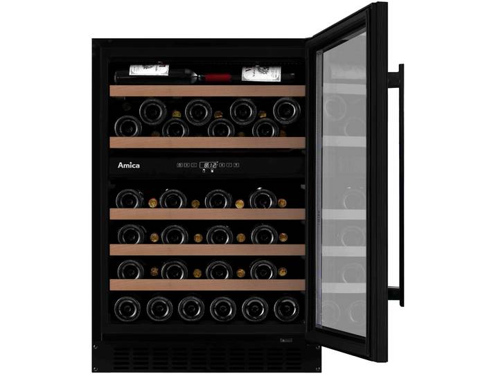AMICA Einbauweinkühlschrank WK 341 118 S , Energieeffizienz: F (A-G), schwarz, B:59,5cm H:88cm T:61,5cm, Weinkühlschränke