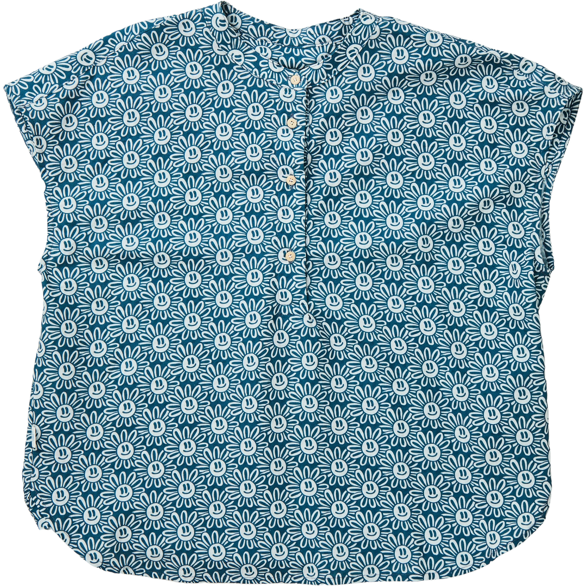 Brava Fabrics Asis Percales Daisy Damen Blusen blau Größe S Lifestyle Widerstandsfähig