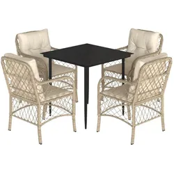 vidaXL, Gartentisch + Balkontisch, Dormeno (Spitzes Bein) (80 x 80 x 74 cm)