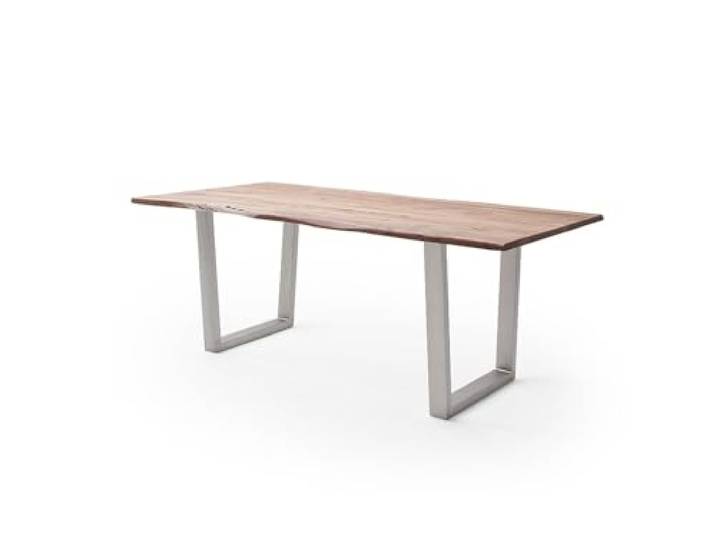 möbelando Baumkantentisch >Calabria< in Akazie Natur lackiert - 200x77,5x100 (BxHxT)