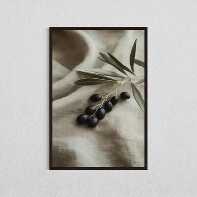 Uplift Essentials Mediterranean Minimalist Olive Tree & Pottery Canvas Art style 3 12 X 18 In