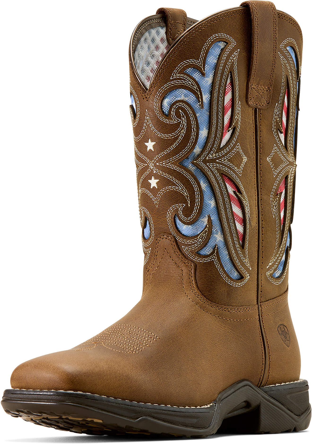 Women's Anthem Proud VentTEK Square Toe Cowgirl Boots in Aged Tan, Size: 7.5 B / Medium by Ariat