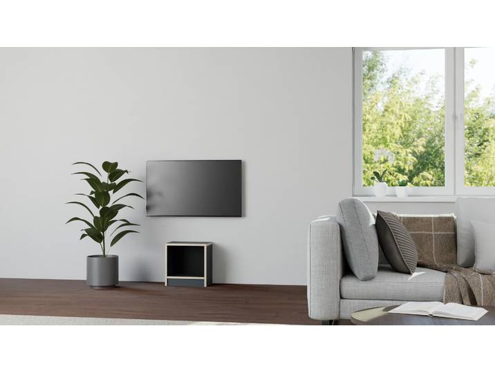 Lusini Regalwürfel Premium Dekore Schwarz Multiplex Kante
