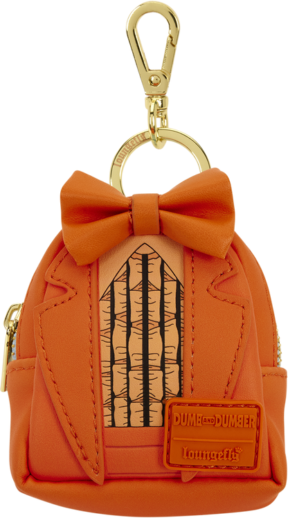 Loungefly Dumb ; Dumber Suit Reversible Bag Charm, Orange/Blue, 6.9 cm x 7.5 cm x 3.1 cm, Officially Licensed