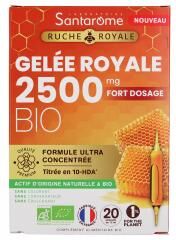 Santarome Ruche Royale Gelée Royale 2500 20 Unités - Boîte 20 ampoules de 10 ml