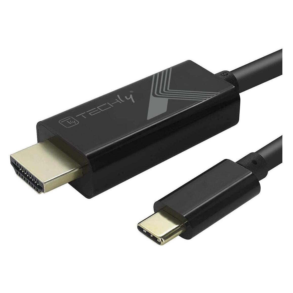 Techly Adapter Kabel USB-C M auf HDMI M 2.0 4K schwarz 5m (5 m) (IADAP-USBC-HDMI5TY)