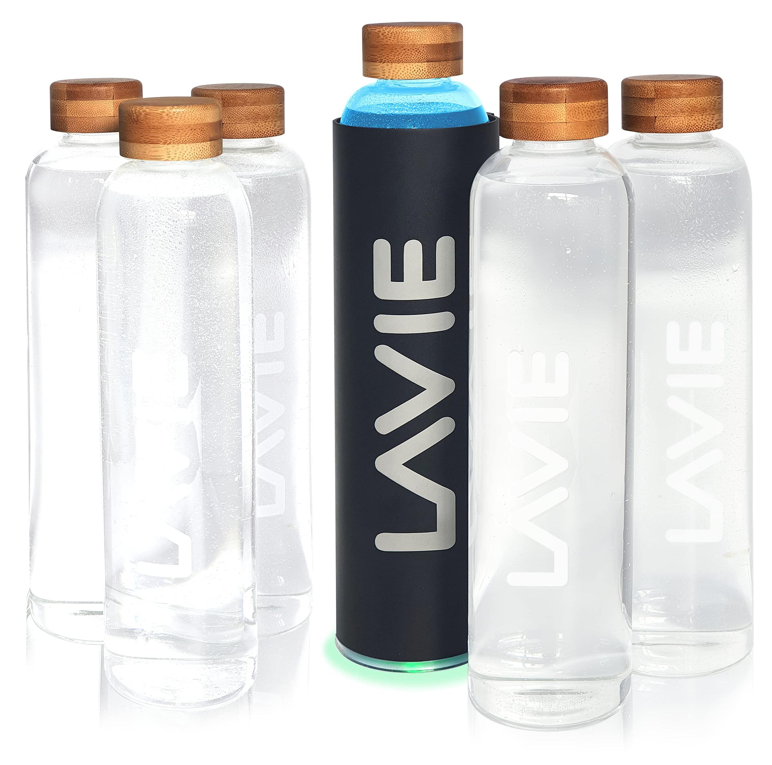 Wasserreiniger mit UVA-Licht, 6 Flaschen à 1 L, Anthrazit