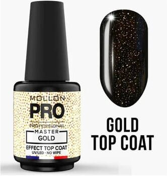 Mollon Pro Master Gold Effect Top Coat 12 ml