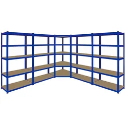 Monster Racking T-Rax Eckregal & 4x 90cm Lagerregal, Blau