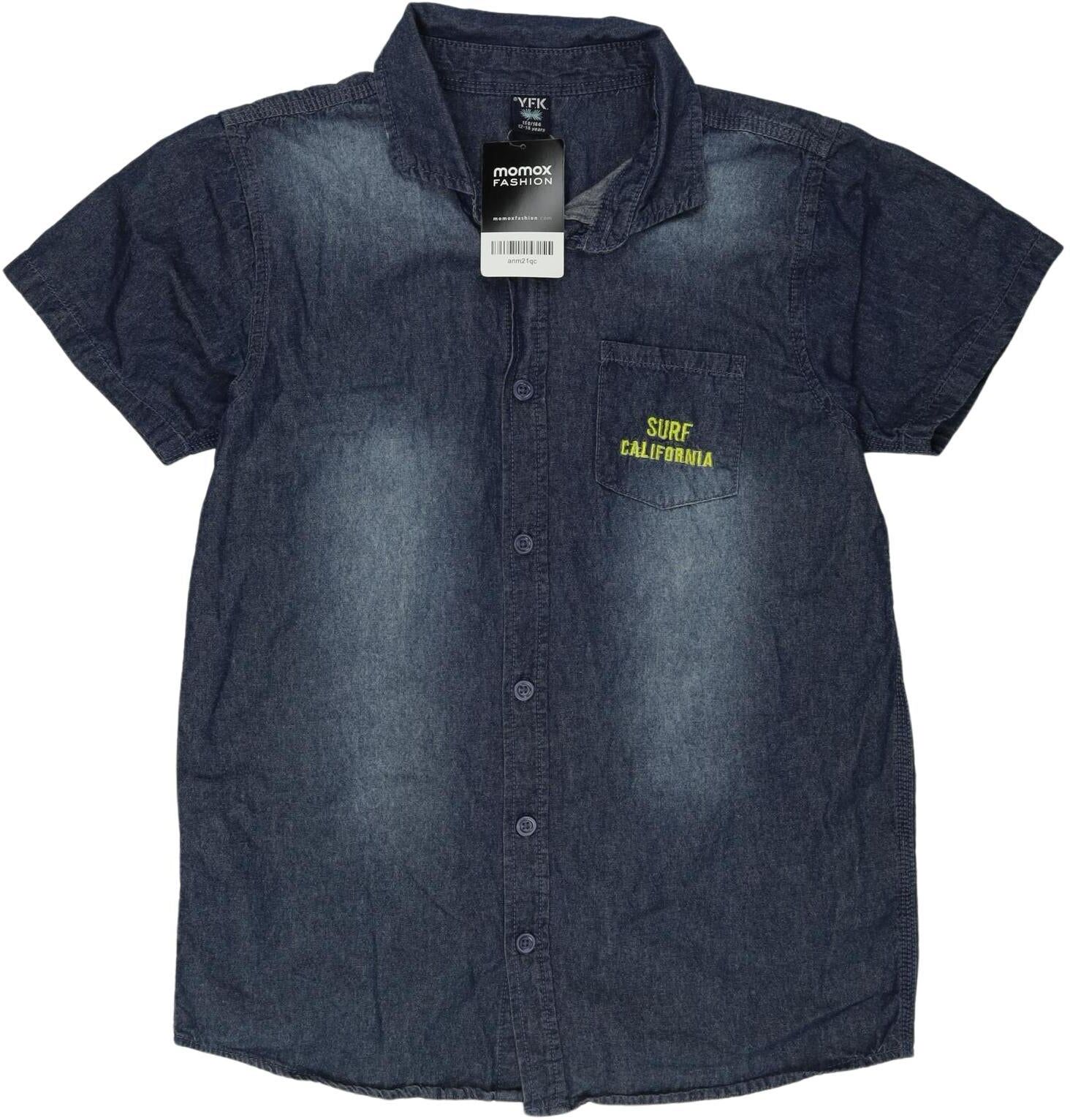 KIK KID Jungen Hemd, Marineblau, Gr. EU 158, Baumwolle - Second Hand