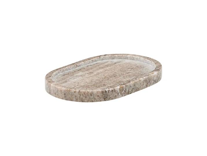 Meraki Meraki ovaal dienblad beige 12,5x19,5 cm