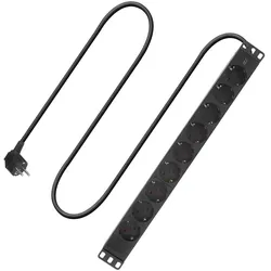 ACT Extension lead PDU 19" CEE7/7 with 9 type F sockets, 3m H05VV-F 3G1.5, USV Zubehör