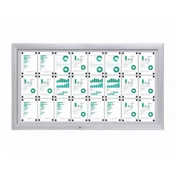 Schaukasten Premium BT46 Outdoor 8x3 DIN A4 Schaukästen für Aussen aus Aluminium