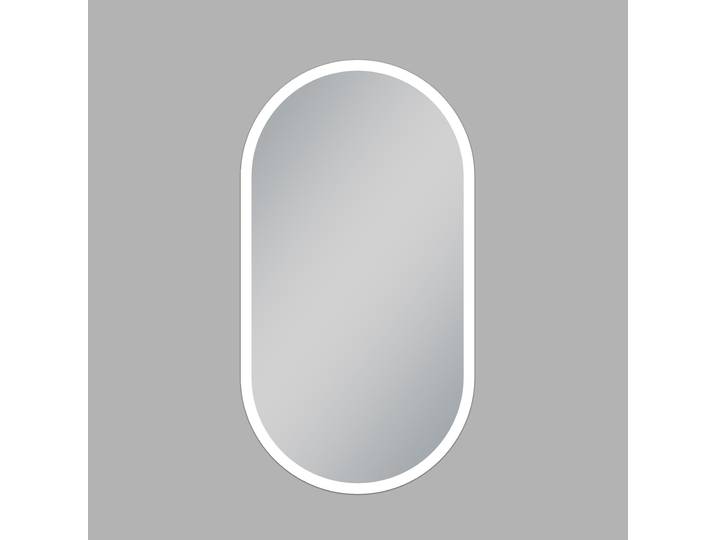 Badezimmerspiegelschrank TALOS Talos Oval Vento , schwarz, B:45cm H:80cm T:13cm, Aluminium, Schränke, Badezimmerspiegelschrank, austauschbare LED-Beleuchtung, 45x80 cm schwarz