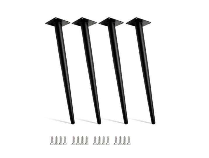 Verstellbare Tischbeine aus Metall 4 Stück Ersatz für Schreibtisch Stuhl Sofa Schrank Kommode Bett Anrichte 65 cm Möbel verbesserte Stabilität und Stil höhenverstellbar robuste(Schwarz,72cm)