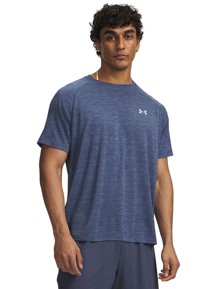 Under Armour Trainingsshirt "Tech Textured" in Dunkelblau - L