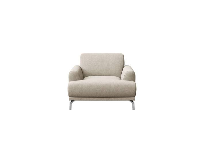 Fauteuil en polyester beige