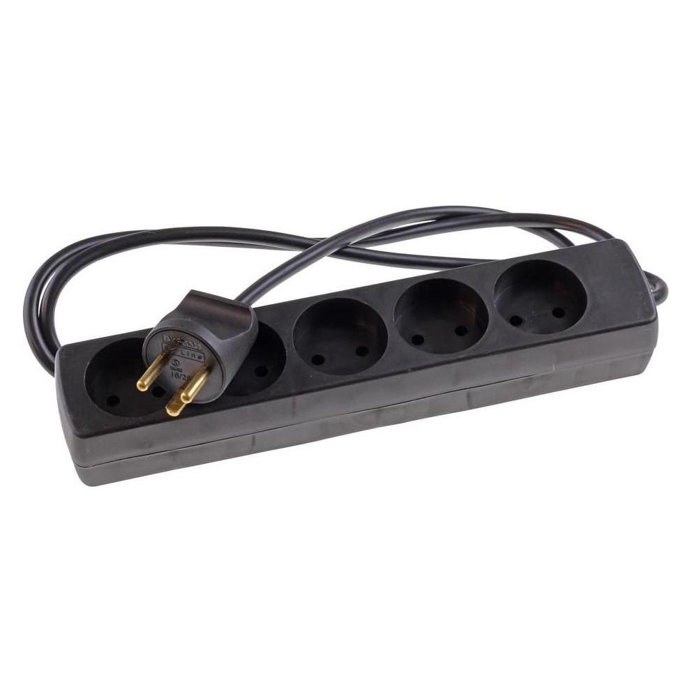 MicroConnect Danish power strip 5-way 1,5 (5x, Typ 13, 1.50 m) (MC-GRU05015-IS)