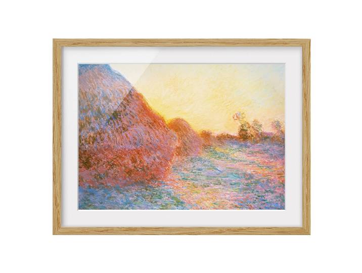 Impression d’art meules IV Chêne massif naturel Multicolore 70 x 50cm