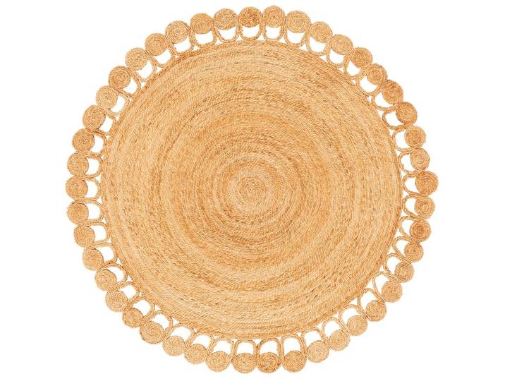 NATURFASER TEPPICH JUTE SALSA NATUR BOHO RUND