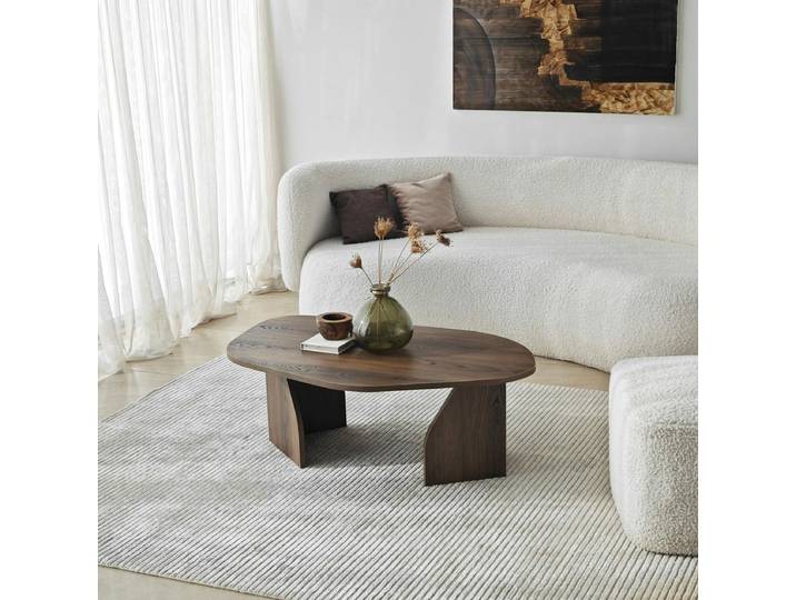 Table basse forme galet organique MARFA - Noyer
