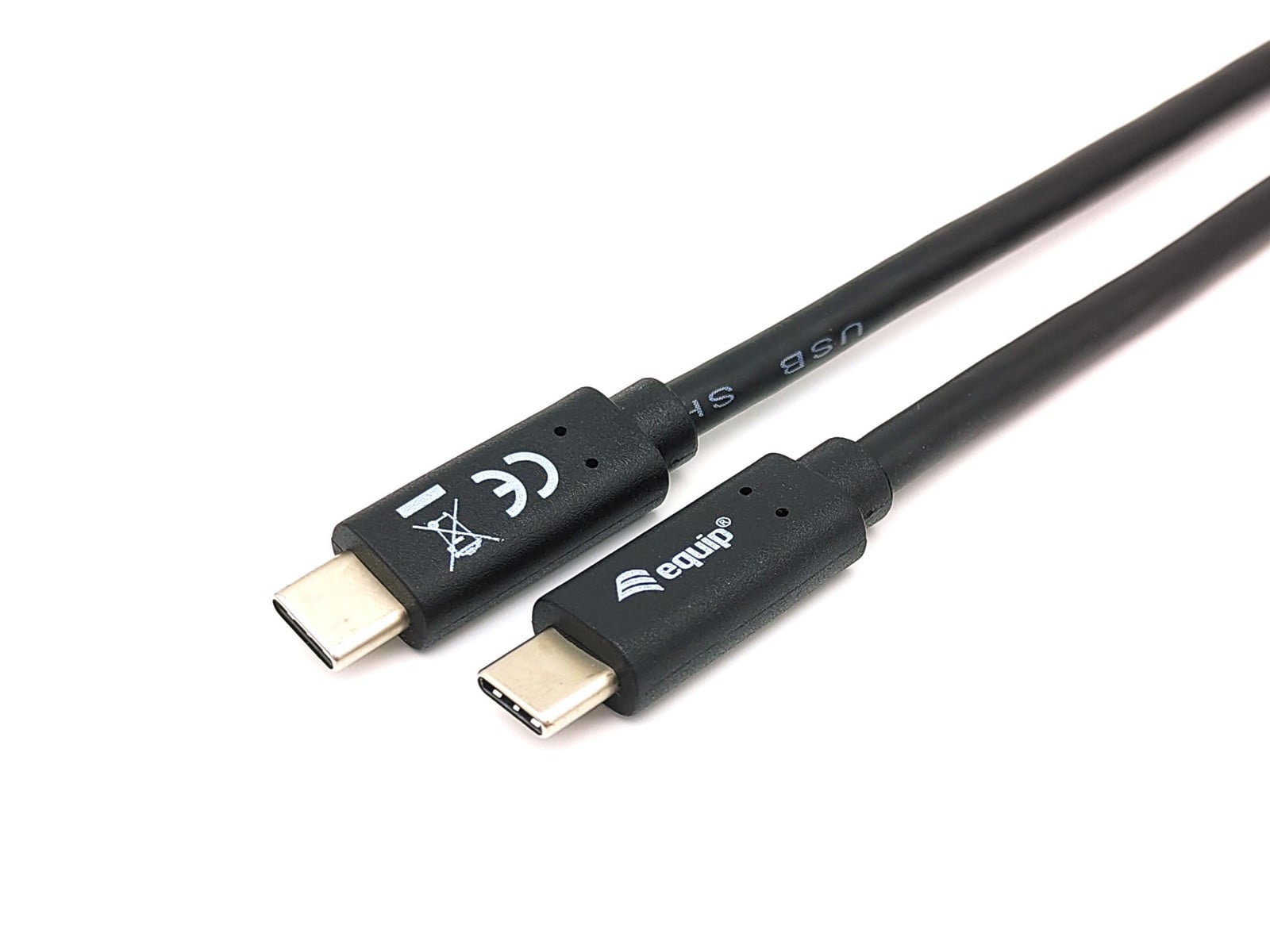 Equip USB-kabel Type-C naar Type-C, 1 meter, zwart