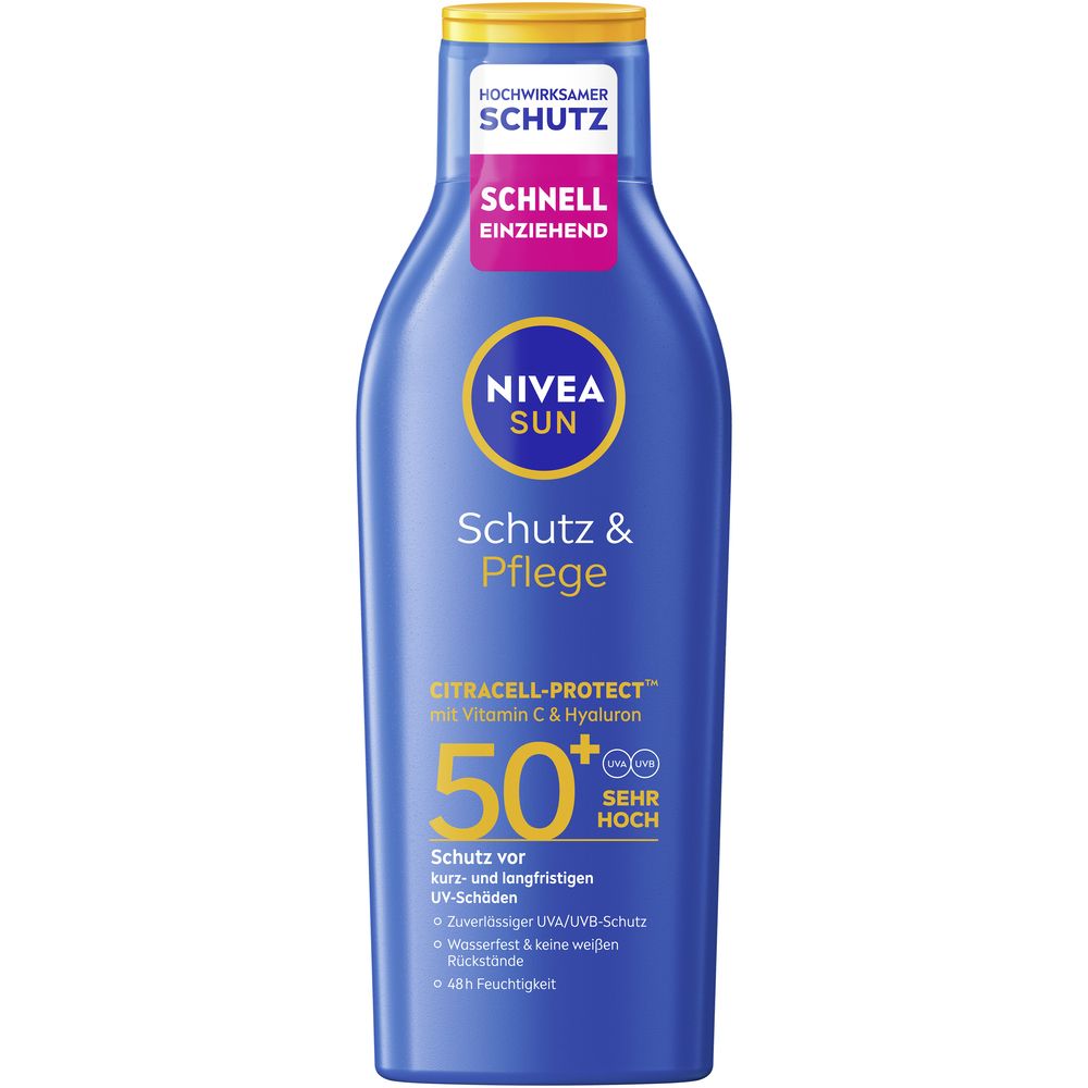 Nivea Sun Schutz & Pflege Sonnenlotion LSF 50+ 200ml 200 ml Creme