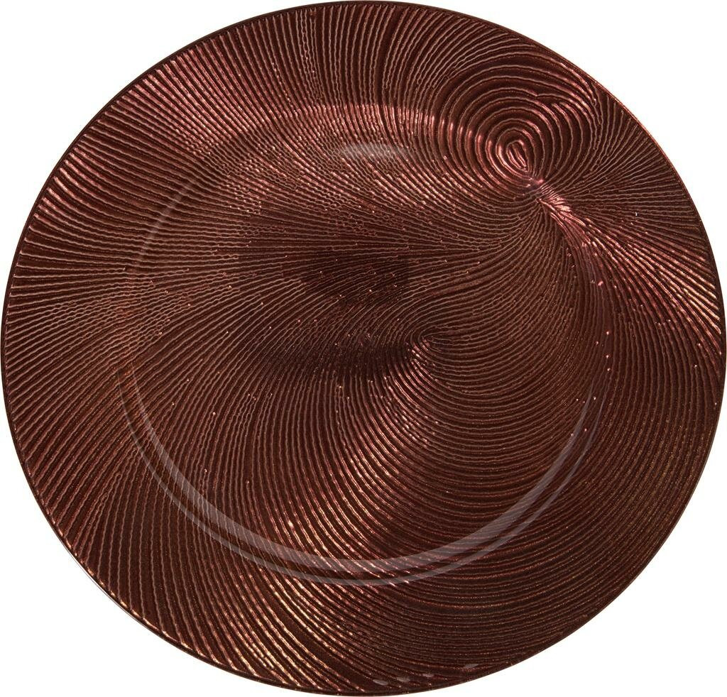 Bruin swirl dienblad 33 cm