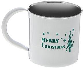 IH Casa Decor Christmas Stainless Steel Mug With Printing Merry Christmas - Set of 2