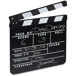 relaxdays Filmklappe »schwarz« schwarz